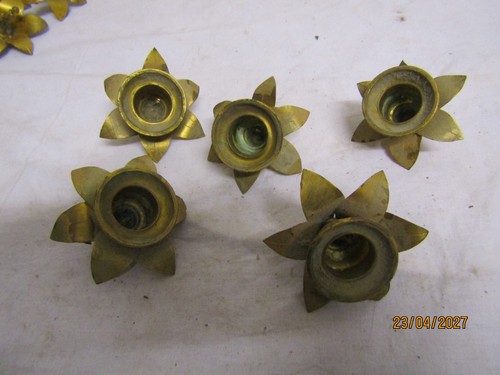 Lot bobeches en laiton - 5,