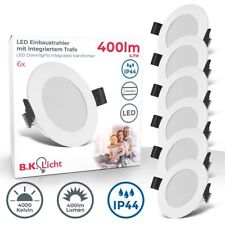 6x LED Spot encastré plat 230V Set salle de bain 4000K IP44 Spots de plafond 4W