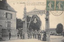 CPA 28 JANVILLE COMICE AGRICOLE 29 MAI 1910 ARC DE TRIOMPHE PORTE D'ETAMPES