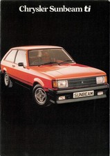 Catalogue brochure Chrysler (Simca) Sunbeam ti 1979 UK - Royaume-Uni