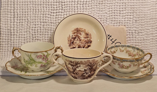 Bouillon cups saucers - bouillon,