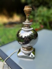 BELLE LAMPE EN CERAMIQUE EMAILLEE ITALIENNE  ARGENT ET OR ANNEE 1960 / 1970