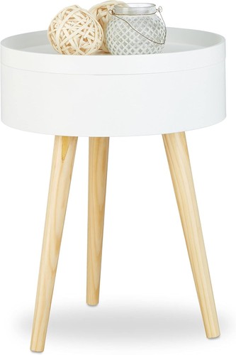Table basse ronde relaxdays - table,