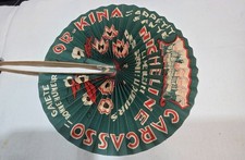 Eventail publicitaire CARCASSO MICHELINE, AUTOUR 1900, en papier, diam 22 cm