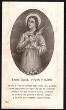 image pieuse ancianne de Santa