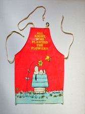 SNOOPY - tablier de jardin vintage pour enfant -  1965 - TBE.