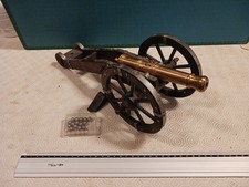 PIECE D'ARTILLERIE de type Gribeauval, jolie maquette à roues bois et acier