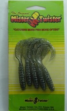 Mister Twister 4T5-7S Twister Tail Fumée Paillettes Argentées 4"