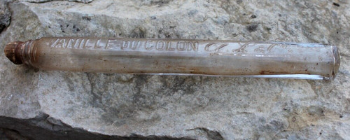 Ancien tube fiole verre - ou,