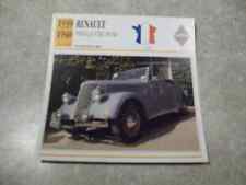 CARTE FICHE AUTO RENAULT PRIMAQUATRE SPORT