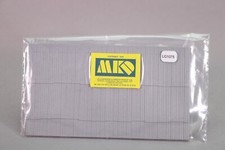 LG1075 MKD Ho 1:87 Train décor Sachet de 2 plaques tôle ondulée 132 x 75 mm gris