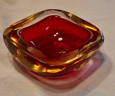 Cendrier pâte de verre massif