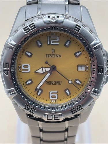 Montre festina cadran orange - cadran,
