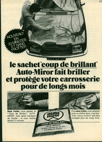 Publicité ancienne voiture
