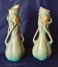 Bernard Bloch (1836-1909)  - Paire de Vases Art Nouveau Signé & Numéroté