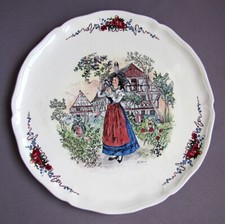 Plat Obernai Service Obernai Alsace en Faïence de Sarreguemines décor Loux
