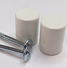 2x IKEA wooden knob for BILLY OXBERG bookcase doors, white 131386 114667