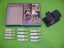 JOUET ANCIEN CINE MICKEY 1937 WALT DISNEY PROJECTEUR+13 FILMS ENSEMBLE D'ORIGINE
