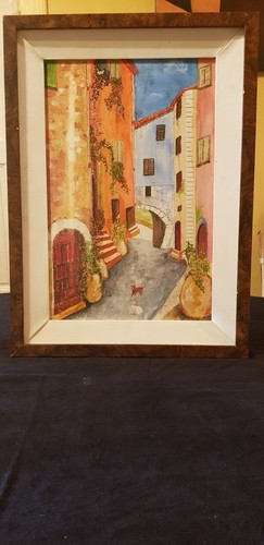 Huile sur toile - , village