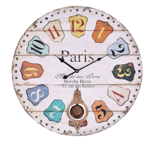 Horloge murale ronde pendule - ronde,
