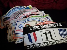 Lot de 50 plaques de Rallye - 2 métalliques
