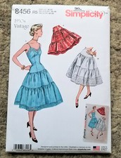 Sewing Pattern 1950s Vintage Dress Skirt 90th Anniversary Simplicity