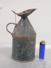 ANCIEN BIDON HUILE ESSENCE PETROLE FERMETURE A SYSTEME TÔLE OLD METAL PETROL CAN