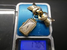 rare montre broche art déco d'infirmière US,Illinois,15x30mm,P 17g,fonctionne