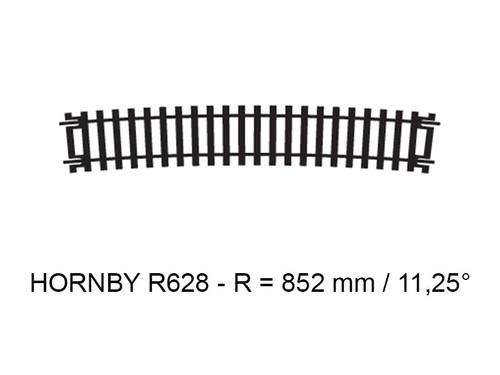 Hornby rail courbe rayon 852 - courbe,
