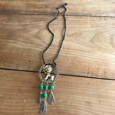 bijoux collier pendentif vintage N50 lion 