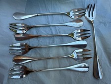 ARGENTERIE PRADIER 7 FOURCHETTES HUÎTRE POINÇONS