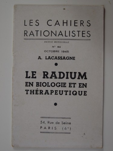 Radium biologie et - et, en