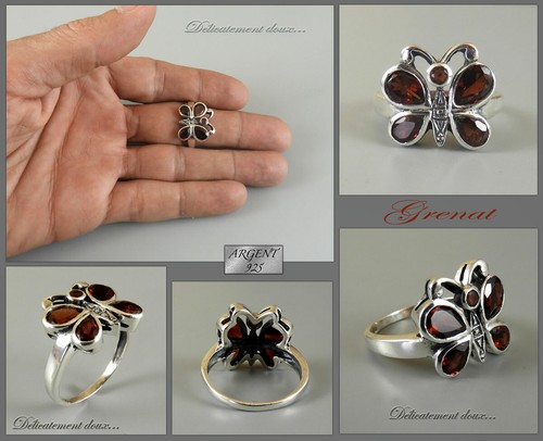 Bague papillon argent - en,