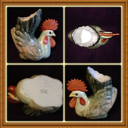 Vase barbotine coq porcelaines - barbotine,