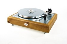 Platine Restaurée Thorens TD166 En Bois De Chêne De 100 Ans Ice Blue