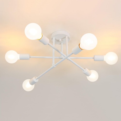 Lustre salon industriel 6 - lustre,