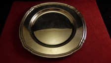 Plat rond métal argenté - en,
