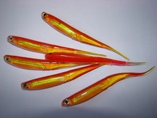 Leurre souple peche mer ou rivière 9,5cm Orange