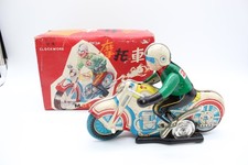 MOTORCYCLE - MS 702 - CLOCKWORK - TIN TOY - 1970 - JOUET MECANIQUE ANCIEN -
