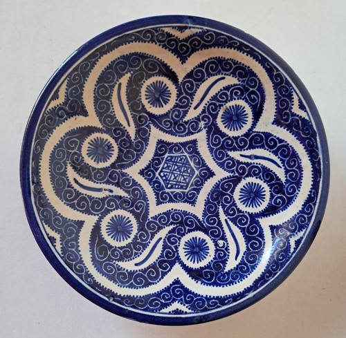 Plat coupe assiette bleu - , de