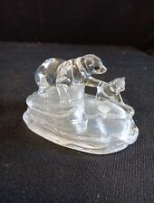 Ours en cristal Objet De Vitrine H 8cm L 13cm P 9.5cm