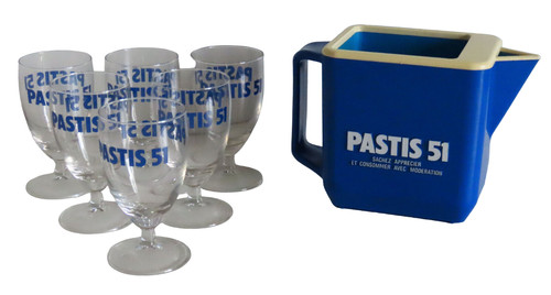 Verre carafe pastis - carafe, lot