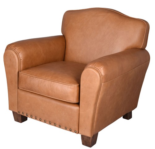Cuir fauteuil cognac - cuir,