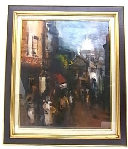 Tableau huile scène - , de