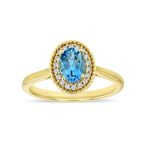 Ovale topaze bleu suisse - ovale,