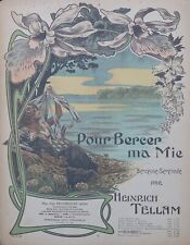 Art Nouveau couverture Partition BERCER MA MIE Illustrateur VIOLLET Music Sheet