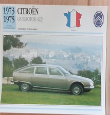 CITROEN GS BIROTOR (GZ) CARTE EDITION ATLAS AUTO VOITURE