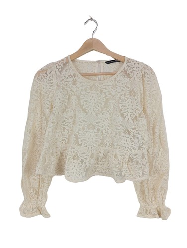 Zara basic blouse - basic, dentelle
