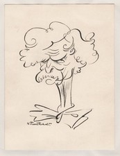 Mark Twain Auteur Écrivain Humoriste Caricature Portrait Dessin Trautschold