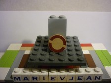 Lego 1 x Fliese 4150px33 beige 2x2 rund bedr. SW 7259 7671 7661 7283 7256